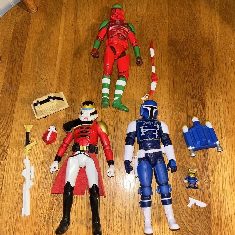 Star Wars Mandalorian Scout Holiday Edition Lot Black series 6" Christmas Figure